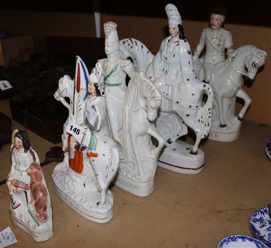 5 Staffordshire figures